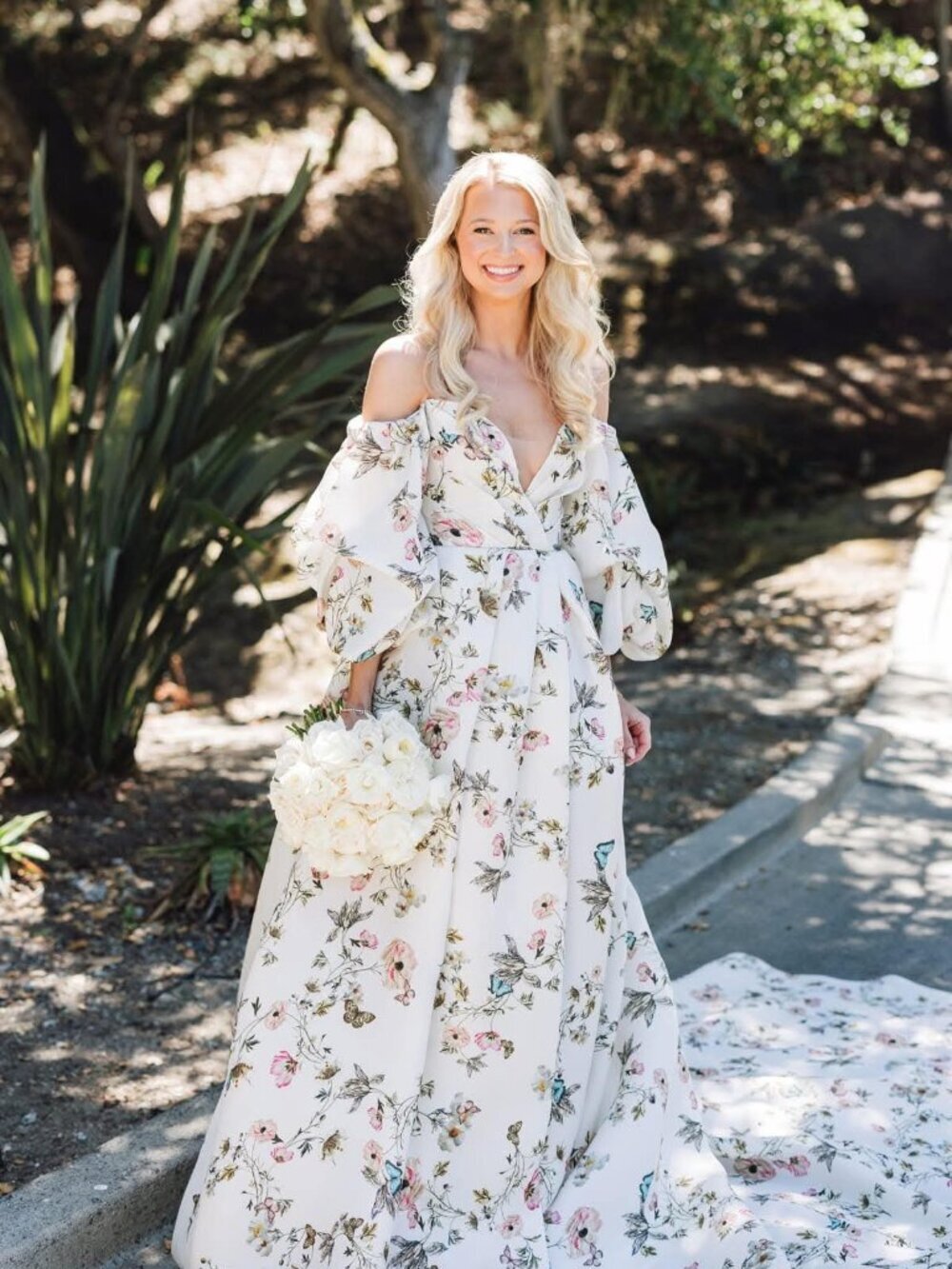 NWT Couture Lee Floral Off Shoulder Bridal Gown Size 2